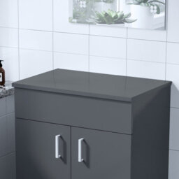 Nes Home 505mm Anthracite Mdf Bathroom Worktop For Vanity Cabinet - thumbnail 1