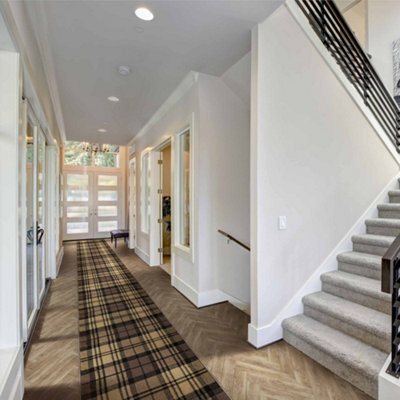 Tartan Hallway Runner Rug - Soft, Comfortable & Durable Carpet For Hall, Kitchen & Corridor - image 1