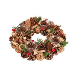 Three Kings 33Cm Winter Spice Ring Quartet Candle Holder - thumbnail 1