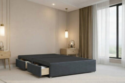 "Nexus Kyoto Plush Divan, Steel, 26"" Headboard, 4 Drawers, Open Coil Mattress, Super King" - thumbnail 4