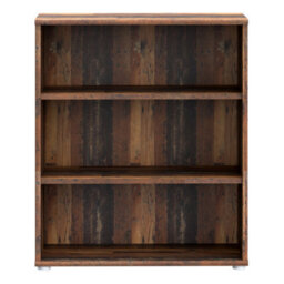 Furniture To Go Essential Low Wide 2 Shelf Bookcase In Vintage Oak - thumbnail 2