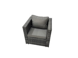 Fimous 10 Seater Outdoor Corner Sofa Chair Dining Table Set Garden Rattan Furniture Set With Side Table 3 Stools Dark Grey - thumbnail 7