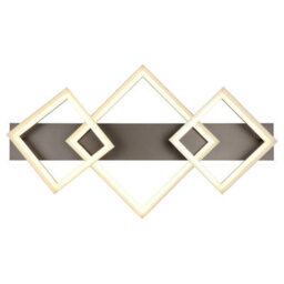 Luminosa Lighting Luminosa Syrakus Tripple Square Semi Flush Ceiling Light Matt Coffee Led 3000K - thumbnail 5