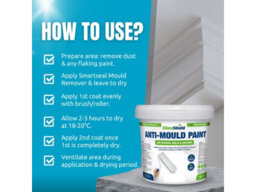 Smartseal Anti Mould Paint, Mountain Stone (75Ml Sample) Bathroom, Kitchen, Bedroom Walls & Ceilings - Protection From Mould - thumbnail 4