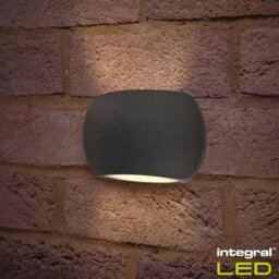 Integral Luxstone Outdoor Wall Light 2 Pack, 320Lm Warm White Led, Weatherproof Die-Cast Aluminium, Modern Garden Wall Lamp - thumbnail 1