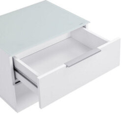 Furniture in Fashion Fresh Bedside Cabinet In White Glass Top And High Gloss - thumbnail 9