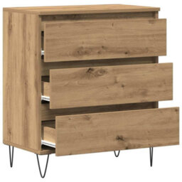 Berkfield Sideboard With Drawers Artisan Oak 60X35X70 Cm Engineered Wood - thumbnail 5