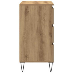 Berkfield Sideboard With Drawers Artisan Oak 60X35X70 Cm Engineered Wood - thumbnail 7