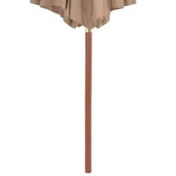 Walplus Garden Parasol With Wooden Pole 300 Cm Taupe - thumbnail 4