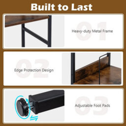 Record Player Stand 3 Tier Turntable Stand With Charging Station Vinyl Holder - thumbnail 6