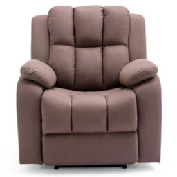 More4Homes Electric Powered Recliner Chair With Usb Charger And Pocket Storage In Leather-Look Mocha Technology Fabric - thumbnail 4