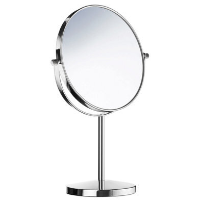 Beslagsboden Chromed Double Sideded Make Up Mirror 170X170mm Freestanding 7X Magnification Vanity Bathroom Mirror - image 1