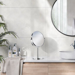 Beslagsboden Chromed Double Sideded Make Up Mirror 170X170mm Freestanding 7X Magnification Vanity Bathroom Mirror - thumbnail 2