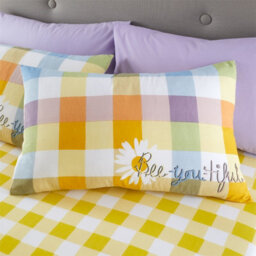 Gc Gaveno Cavailia Sunshine Checkered Duvet Cover Bedding Set Multi Double 3Pc With Reversible Checked Printed Quilt Cover - thumbnail 4