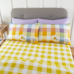 Gc Gaveno Cavailia Sunshine Checkered Duvet Cover Bedding Set Multi Double 3Pc With Reversible Checked Printed Quilt Cover - thumbnail 3