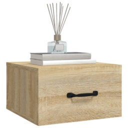 Berkfield Wall-Mounted Bedside Cabinet Sonoma Oak 35X35X20 Cm - thumbnail 4