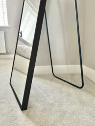 Downton Interiors Black Arched Metal Frame Mirror Wall & Floor Standing  145 X 45Cm - Soho Collection - thumbnail 4