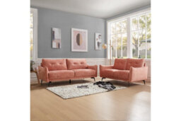Home Detail Kensington 3 Seater Velvet Sofa, Blush Pink Velvet - thumbnail 2