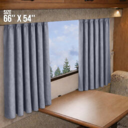 Oxford Homeware Eyelet Grey Linen Effect Curtains Fully Lined 100% Blackout Thermal Insulated Curtain Pair (W)168Cmx(L)137Cm - thumbnail 2