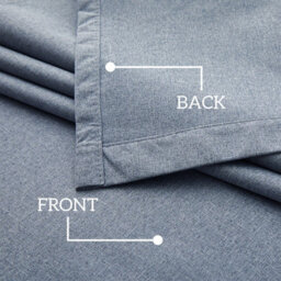 Oxford Homeware Eyelet Grey Linen Effect Curtains Fully Lined 100% Blackout Thermal Insulated Curtain Pair (W)168Cmx(L)137Cm - thumbnail 5