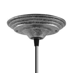 Single Pack Ceiling Rose Brushed Silver Metal 140mm Dia 40mm Height Single Outlet Front Fixing For Pendant Ceiling Light Fittings - thumbnail 4