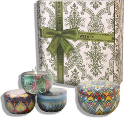 Plant Soybean Dried Flower Scented Candle Four-Piece Set -4 Candles And One Gift Box-Jasmine - thumbnail 1