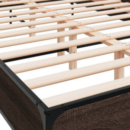 Berkfield Bed Frame Without Mattress Brown Oak 150X200 Cm King Size - thumbnail 7