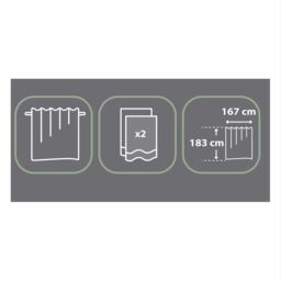 GoodHome Hiva Light Grey Solid Dyed Lined Eyelet Curtain (W)167Cm (L)183Cm, Pair - thumbnail 8