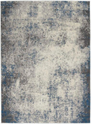 Ivory Grey Blue Abstract Modern Luxurious Rug For Dining Room Bedroom & Living Room-66 X 229Cm (Runner) - thumbnail 8