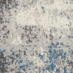 Ivory Grey Blue Abstract Modern Luxurious Rug For Dining Room Bedroom & Living Room-66 X 229Cm (Runner) - thumbnail 4