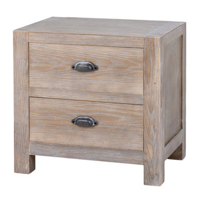 Haldon Collection 2 Drawer Bedside Table Bedroom Storage Table - image 1