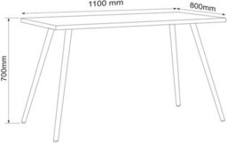 Vcm Wooden Desk Office Table Salia 110X80 - thumbnail 3