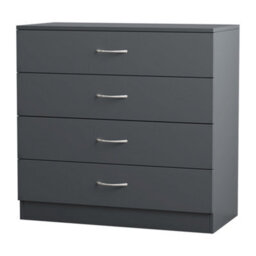 Sundaze Chest Of Drawers Bedroom Furniture Bedside Cabinet With Handle 4 Drawer Grey 75X36X72Cm - thumbnail 2