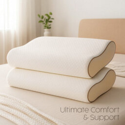 Casabella Advanced Cervical Memory Foam Pillow, Orthopedic Contour For Neck & Shoulder Pain Relief, Side & Back Sleepers - thumbnail 6