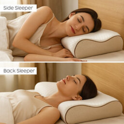 Casabella Advanced Cervical Memory Foam Pillow, Orthopedic Contour For Neck & Shoulder Pain Relief, Side & Back Sleepers - thumbnail 3