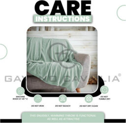 Gc Gaveno Cavailia Fluffy Pop Extra Large Throw 200X240Cm Duck Egg Soft & Cosy King Size Blanket Waffle Throw - thumbnail 5