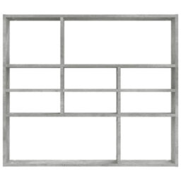 Berkfield Wall Shelf Concrete Grey 90X16X78 Cm Engineered Wood - thumbnail 4