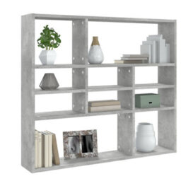 Berkfield Wall Shelf Concrete Grey 90X16X78 Cm Engineered Wood - thumbnail 3