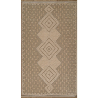 Livabliss Mystery-Washable Tan Beige Ivory Modern Living Dining Jute Rug 79 X 152 Cm Easy Care, Non Shedding - image 1
