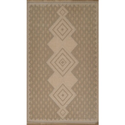 Livabliss Mystery-Washable Tan Beige Ivory Modern Living Dining Jute Rug 79 X 152 Cm Easy Care, Non Shedding