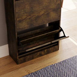Lassic Vida Designs 3 Drawer Shoe Cabinet, Dark Wood (Fsc 100%) - thumbnail 6