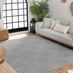 Livabliss Le Mans-Modern Grey 3D High & Low Pile Textured In- & Outdoor Rug 120 X 170 Cm Easy Care, Non Shedding - thumbnail 2