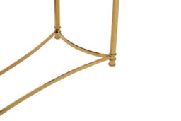 Orsina Modern And Sleek Black Console Table, Spacious Glass Topped Console Table For Hallways, Decorative Table - thumbnail 6