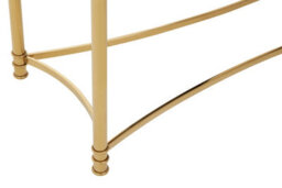 Orsina Modern And Sleek Black Console Table, Spacious Glass Topped Console Table For Hallways, Decorative Table - thumbnail 5