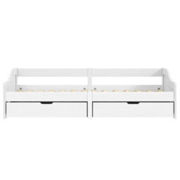 "Vidaxl Day Bed With 2 Drawers Without Mattress ""irun"" White 90X200 Cm" - thumbnail 5