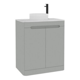 Royal Bathrooms Venice 700mm Dove Grey Freestanding Bathroom Countertop Vanity Unit 2 Door With Round Basin - thumbnail 7