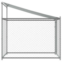 Walplus Grey Dog Cage With Roof And Door 2X2X2 M Galvanised Steel Kennel - thumbnail 5