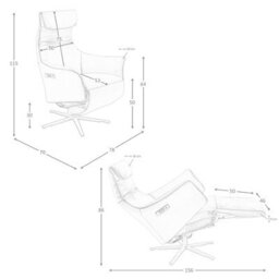 Angel Cerda Elegant Brown Leather Swivel Armchair For Ultimate Comfort - thumbnail 7