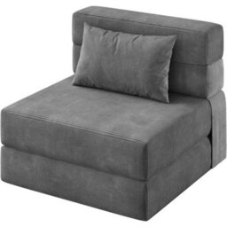 Convertible Single Folding Sofa Bed Futon Chair With Pillow Mattress - thumbnail 1
