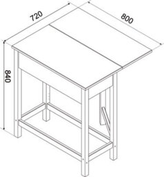 Core Products Corona Breakfast Drop Leaf Table And 2 Stools Set - Antique Waxed Pine, H84.0Cm X W80.0Cm X L72.0Cm - thumbnail 7